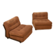 Pair of armchairs "Amanta" brown by Mario Bellini for C&B Italia 60's