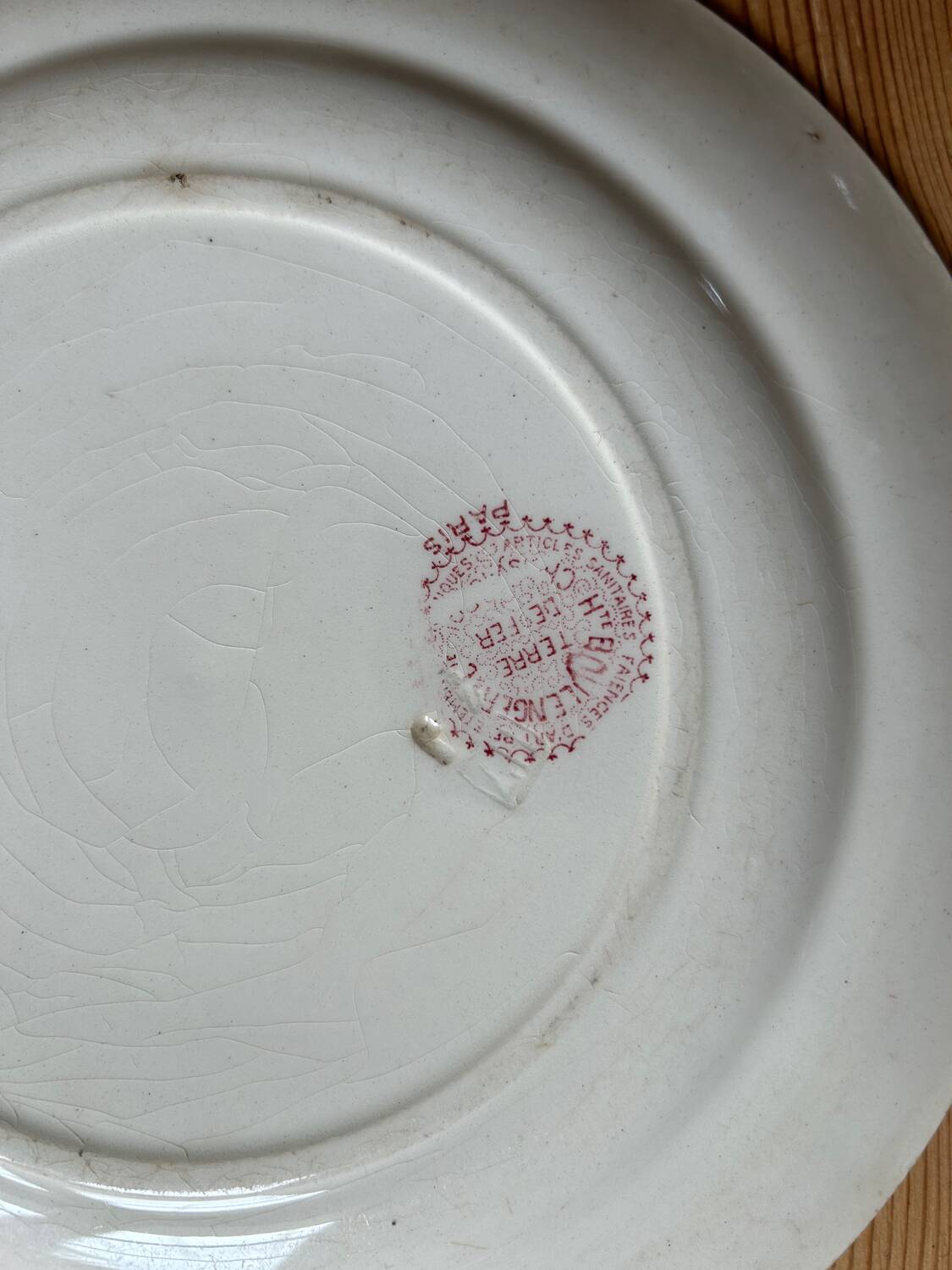 Mismatched series of 4 old “Terre de fer” flat plates