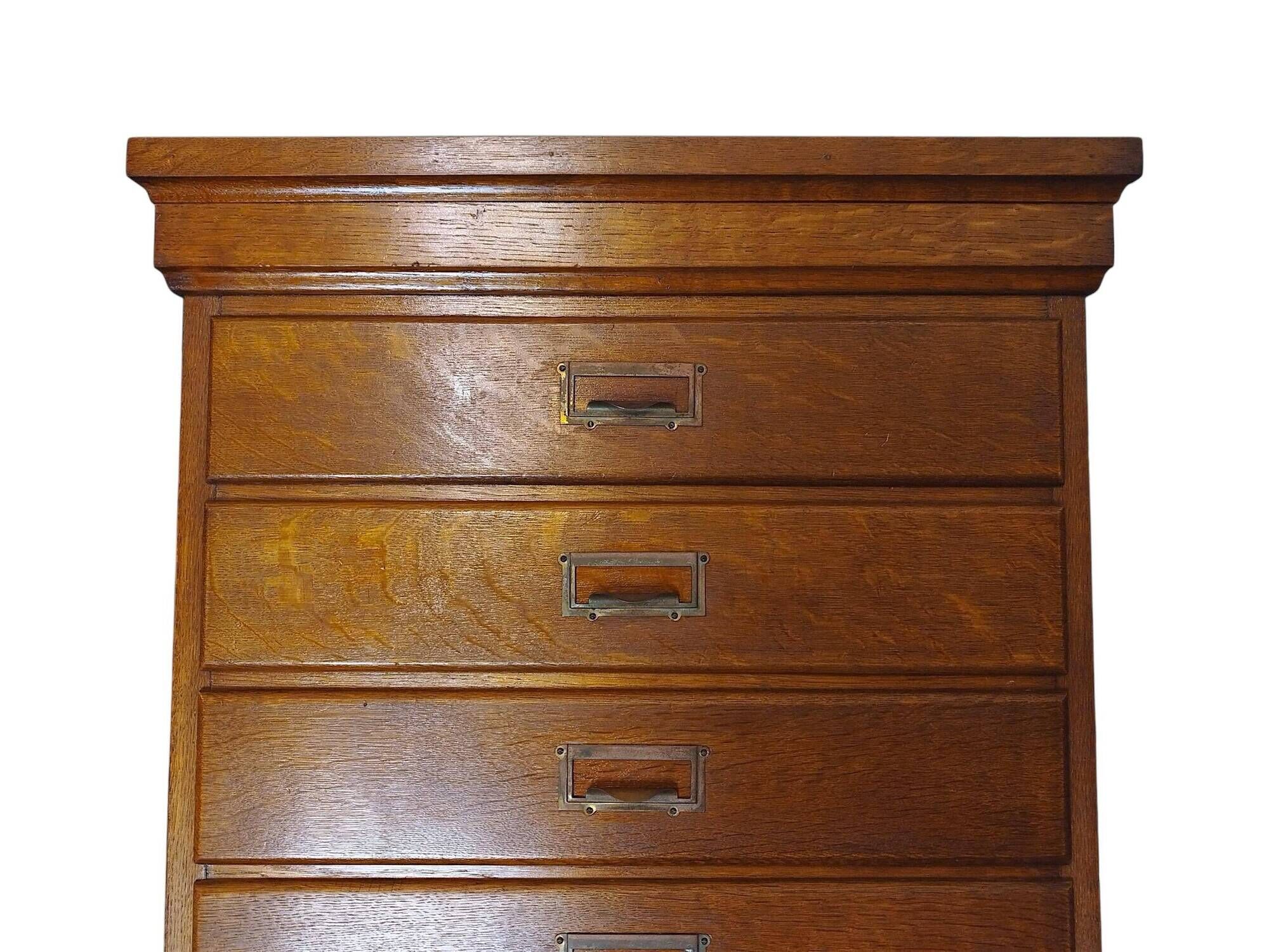 Danish Oak Archive Cabinet with Pull-Out Shelf, ca. 1925–1950