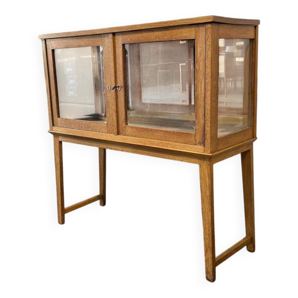 Vitrine/meuble à thé/étagère vintage en bois