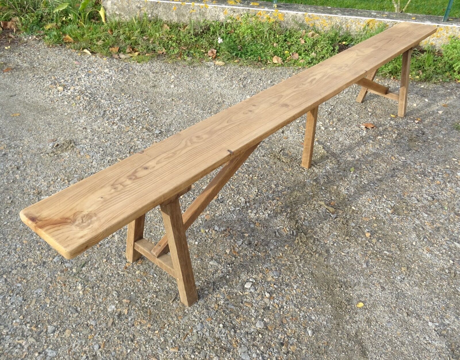 Solid wood farm bench 248 cm