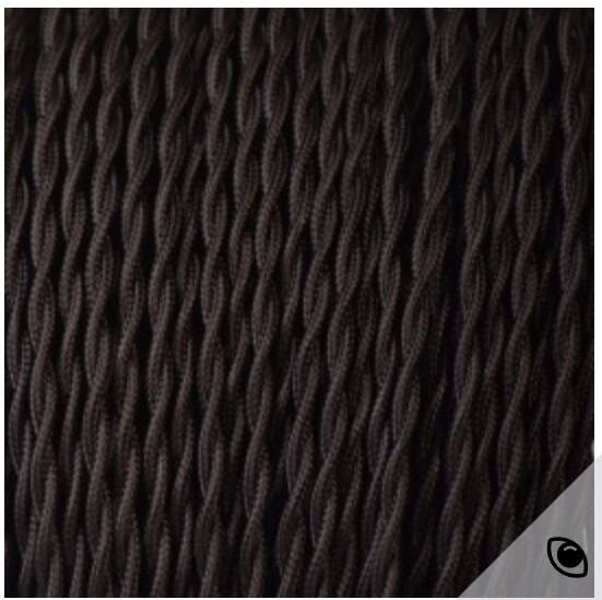 Wooden lamp base, 2-metre fabric cable.