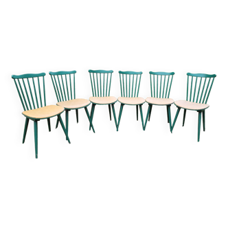 6 vintage Baumann chairs Model Menuet