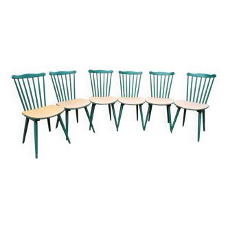 6 chaises vintage Baumann Modèle Menuet