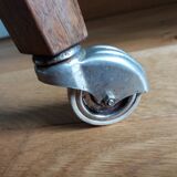 Formica and wood dessert table on wheels