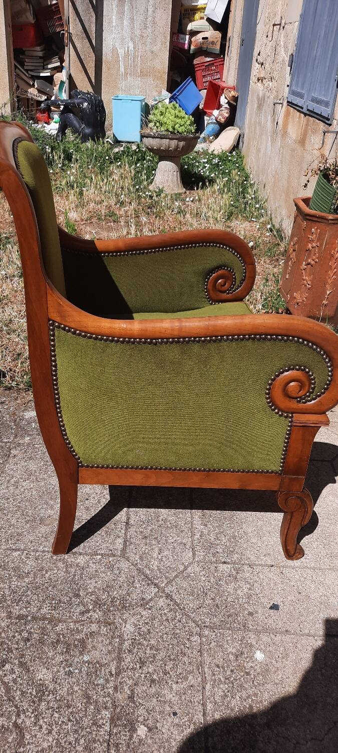 Pair of bergère armchairs
