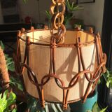 Suspension rotin vintage