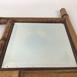 Beveled bamboo mirror