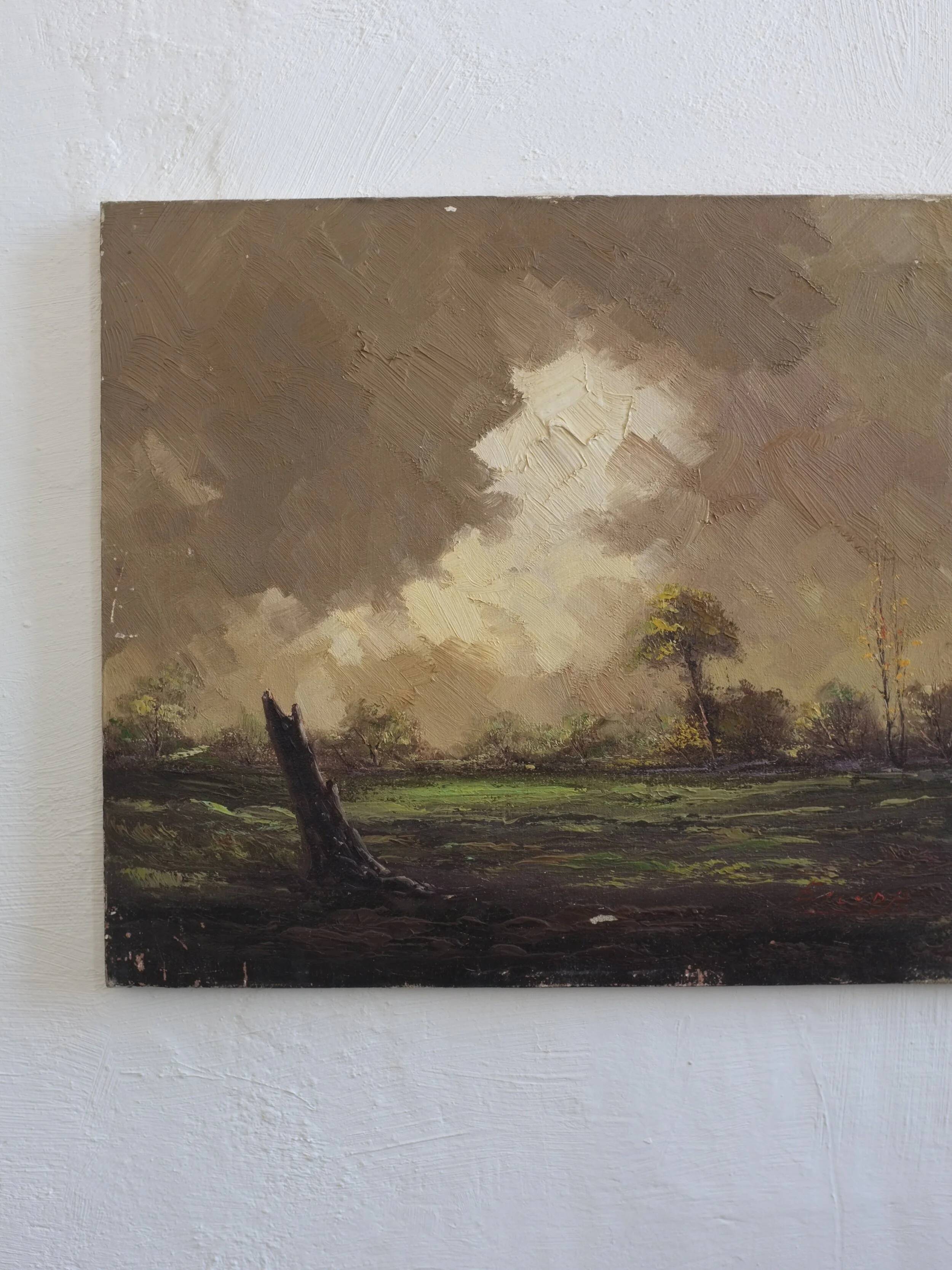 Landscape oil painting on canvas | 1950s