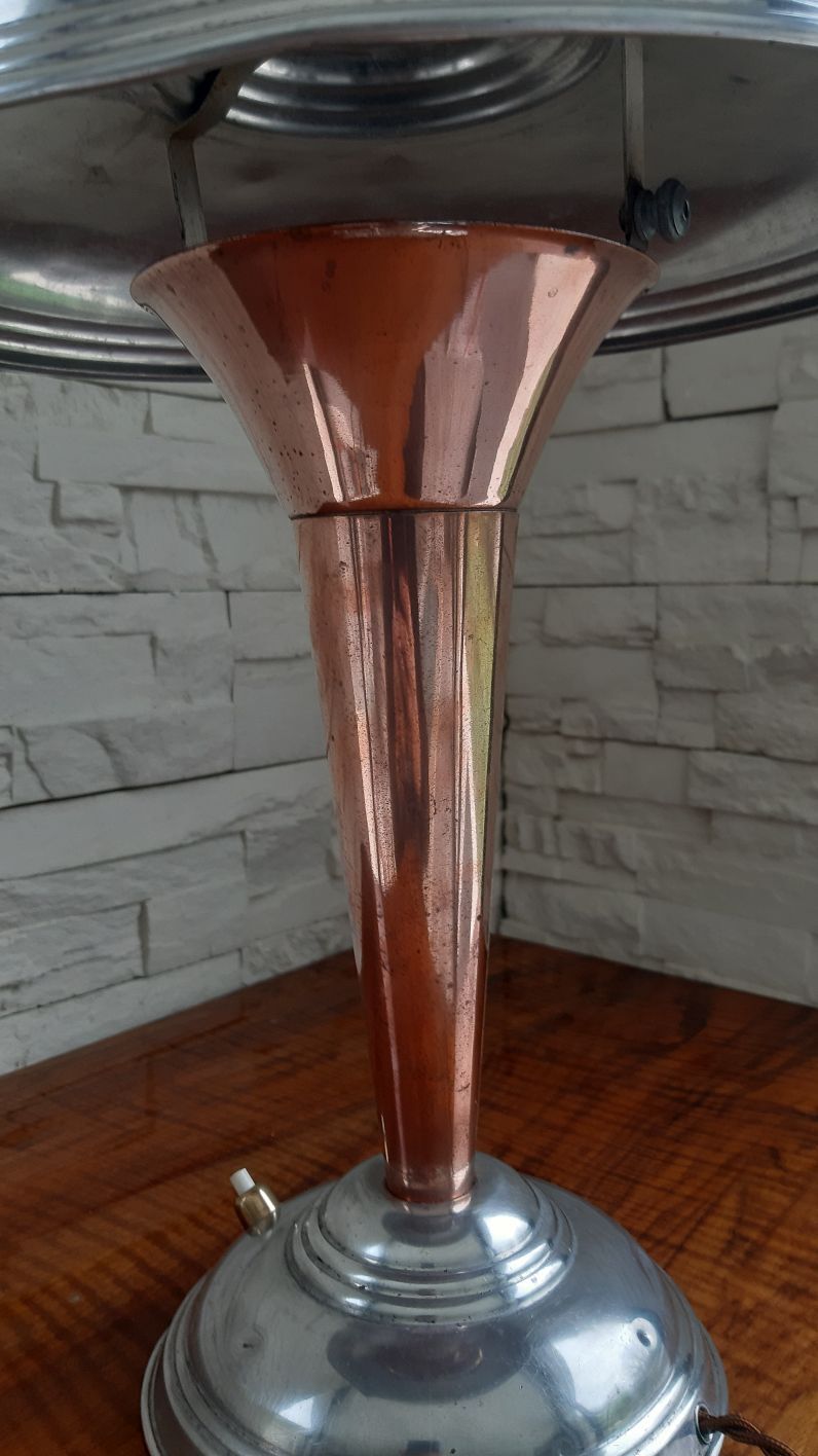 Copper and aluminum mushroom lamp