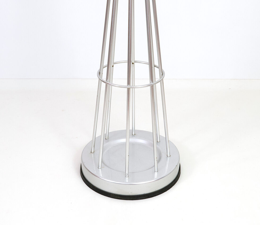 Aluminum coat stand in art deco style