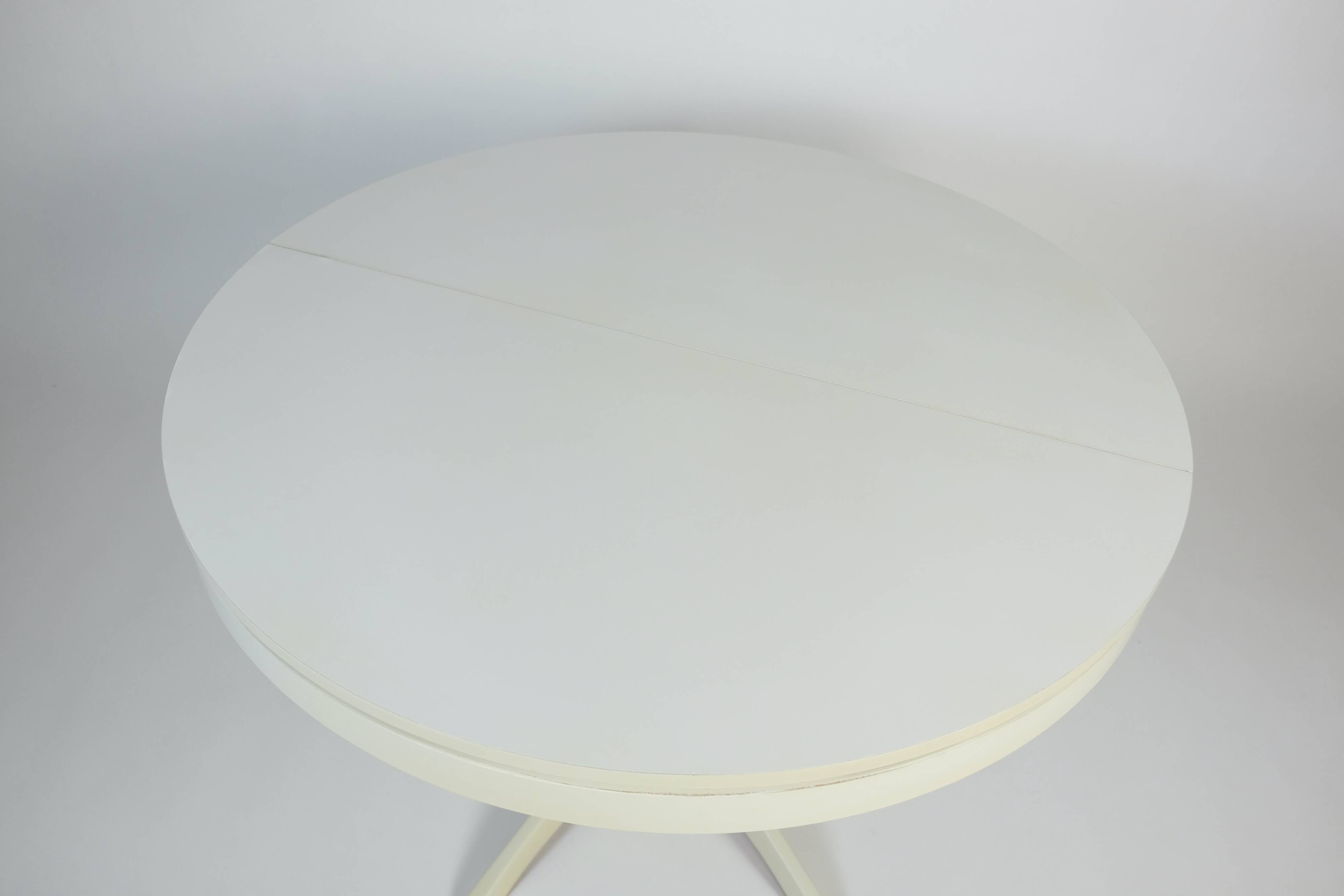 Vintage Dining Table Round Extandable 70s Space Age