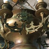 Brass chandelier with angels