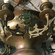 Brass chandelier with angels