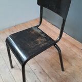 Black metal chair