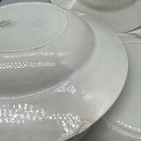 Set of 10 Nuneville flat and soup plates from 1890