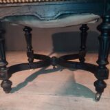 Blackened turned wooden stool '1900'