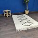 Tapis berbere beni ouarain losanges noir  100 X 160 cm