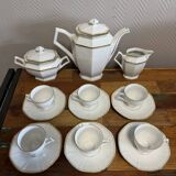 Lourioux-Foecy: 15-piece Art Deco style porcelain coffee service