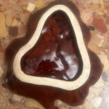 Vintage leaf-shaped earthenware centerpiece/trinket tray