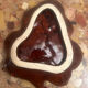 Vintage leaf-shaped earthenware centerpiece/trinket tray
