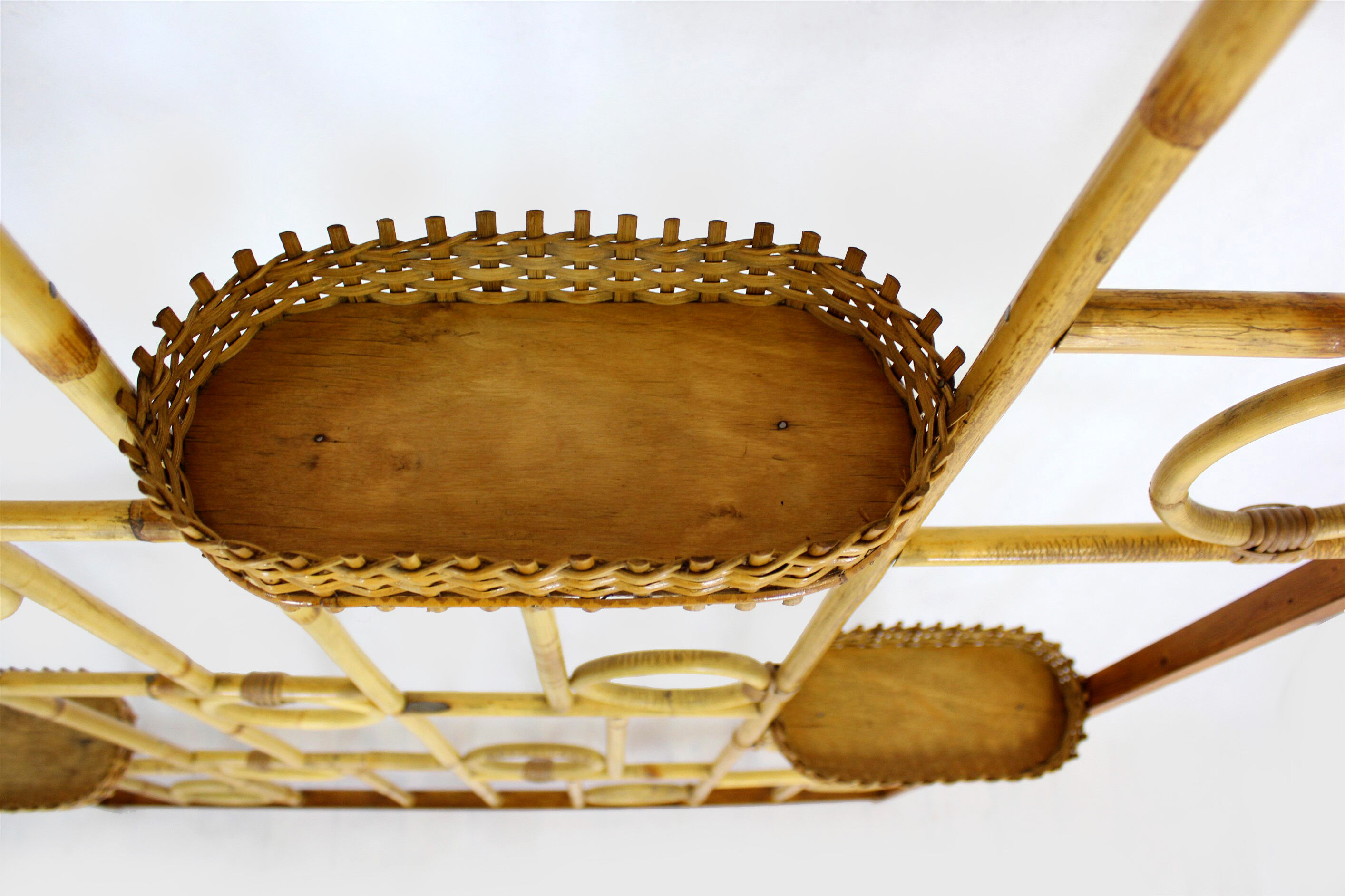 Vintage Bamboo and Rattan Room Divider, 1970s