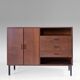 Mid Century Modern Rosewood Sideboard with Drawers, Italy 1970s