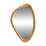 Midcentury Modern Style Rattan Wall Mirror