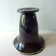 Cornet in purple and silver glass  vase