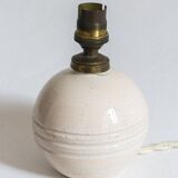 White crackled ceramic lamp base, 1930s