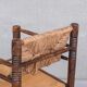 Mid-century rush oak french armchair