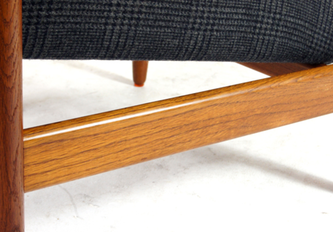 Danish vintage retro chair Ejvind Johansson FDB in teak