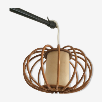 Suspension scandinave en rotin