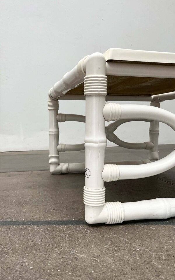 Fauteuils et table de jardin vintage en faux bambou de Kettal, Espagne, années 1980