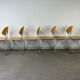 6 Mikado chairs 1800, stackable, design by Walter Leeman for Kusck&co.