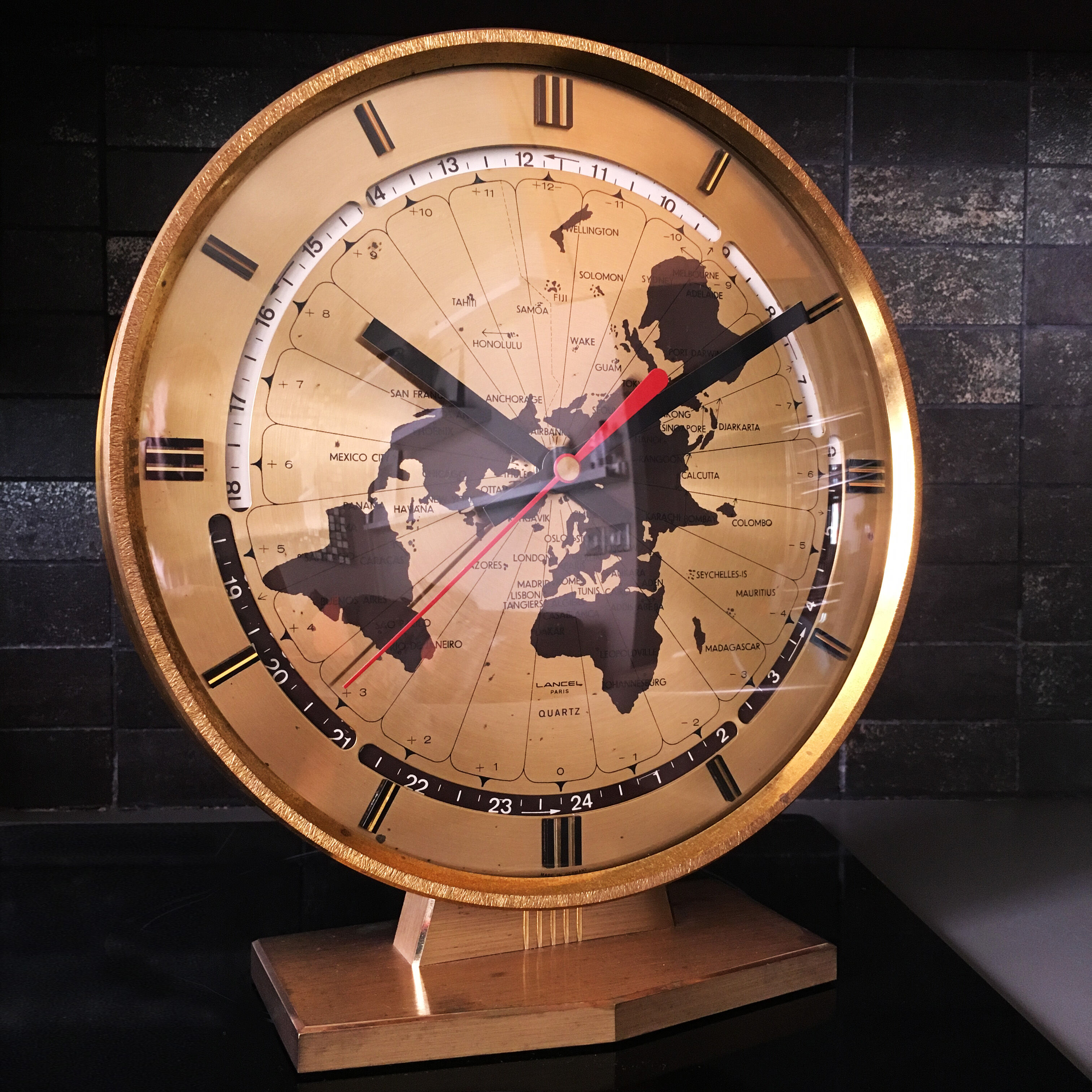 World clock by lancel 70s