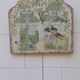 Ancient decorative panel in carved wood on the art of gardens in europe