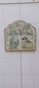 Ancient decorative panel in carved wood on the art of gardens in europe