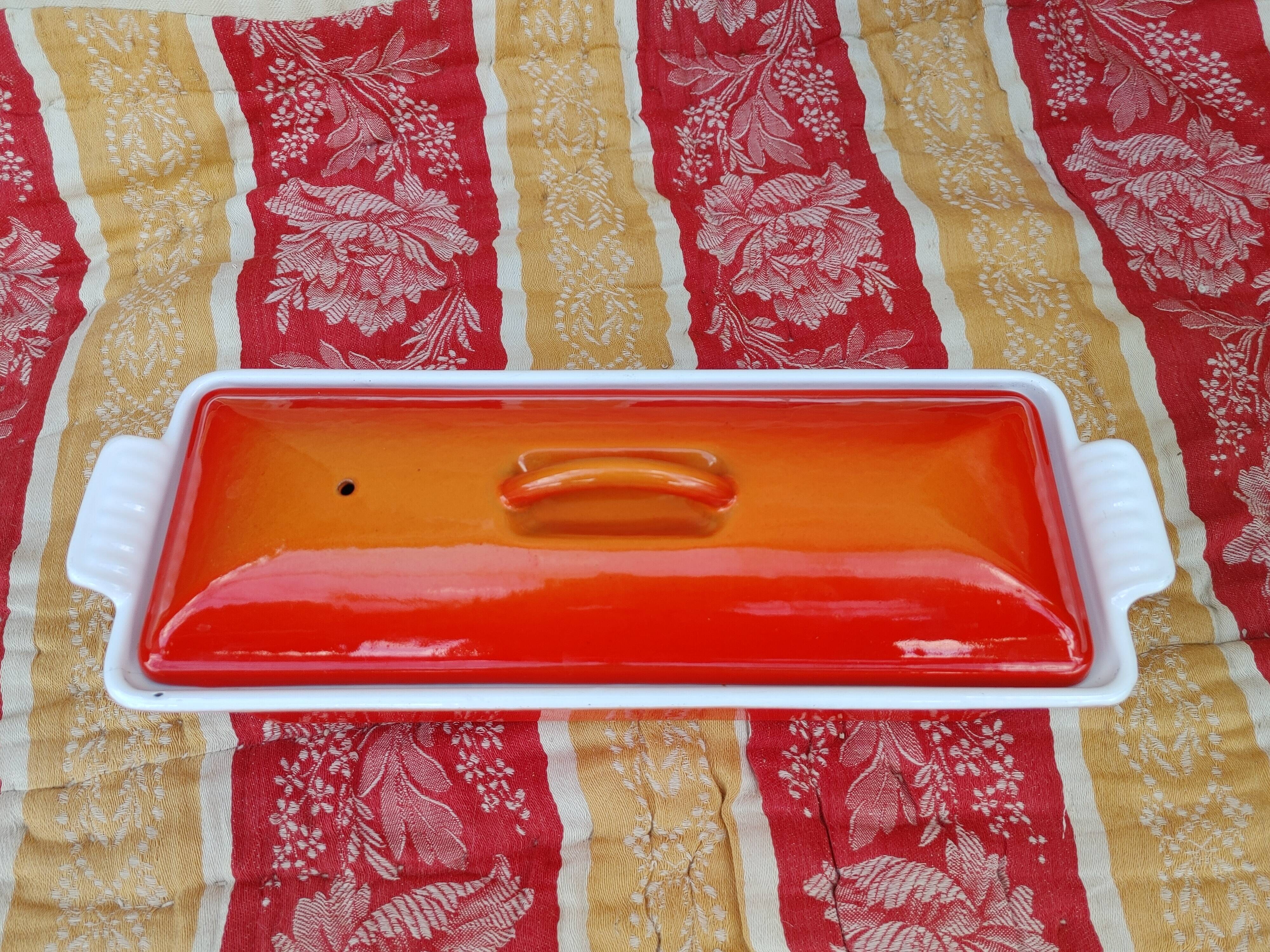 Terrine N ° 32 Le Creuset Made In France - Belle Grande Soupiere Chaude En Fonte Emaillee De Couleur Orange    Etat Non Utilise Si