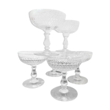 6 crystal champagne cups