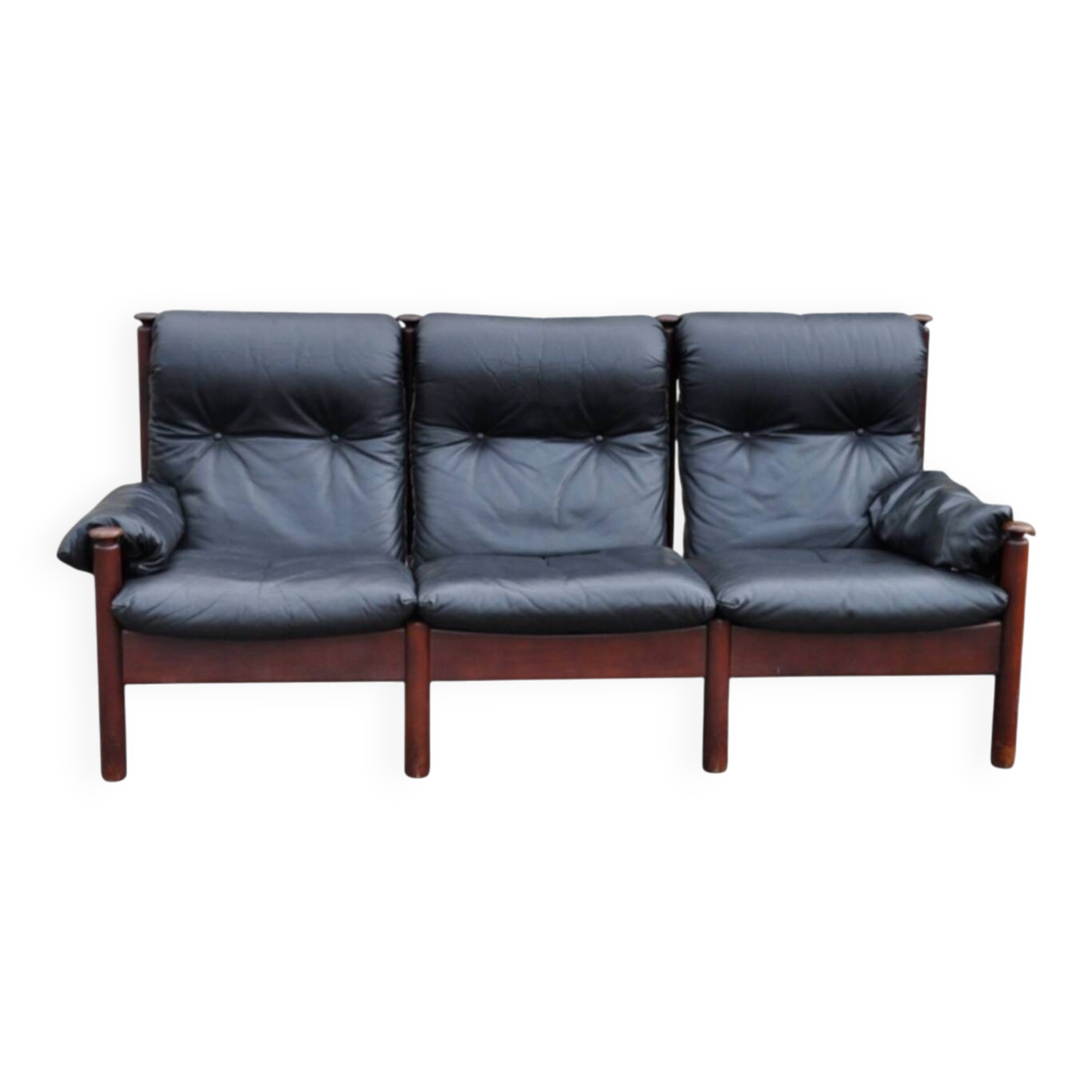 Banquette cuir noir