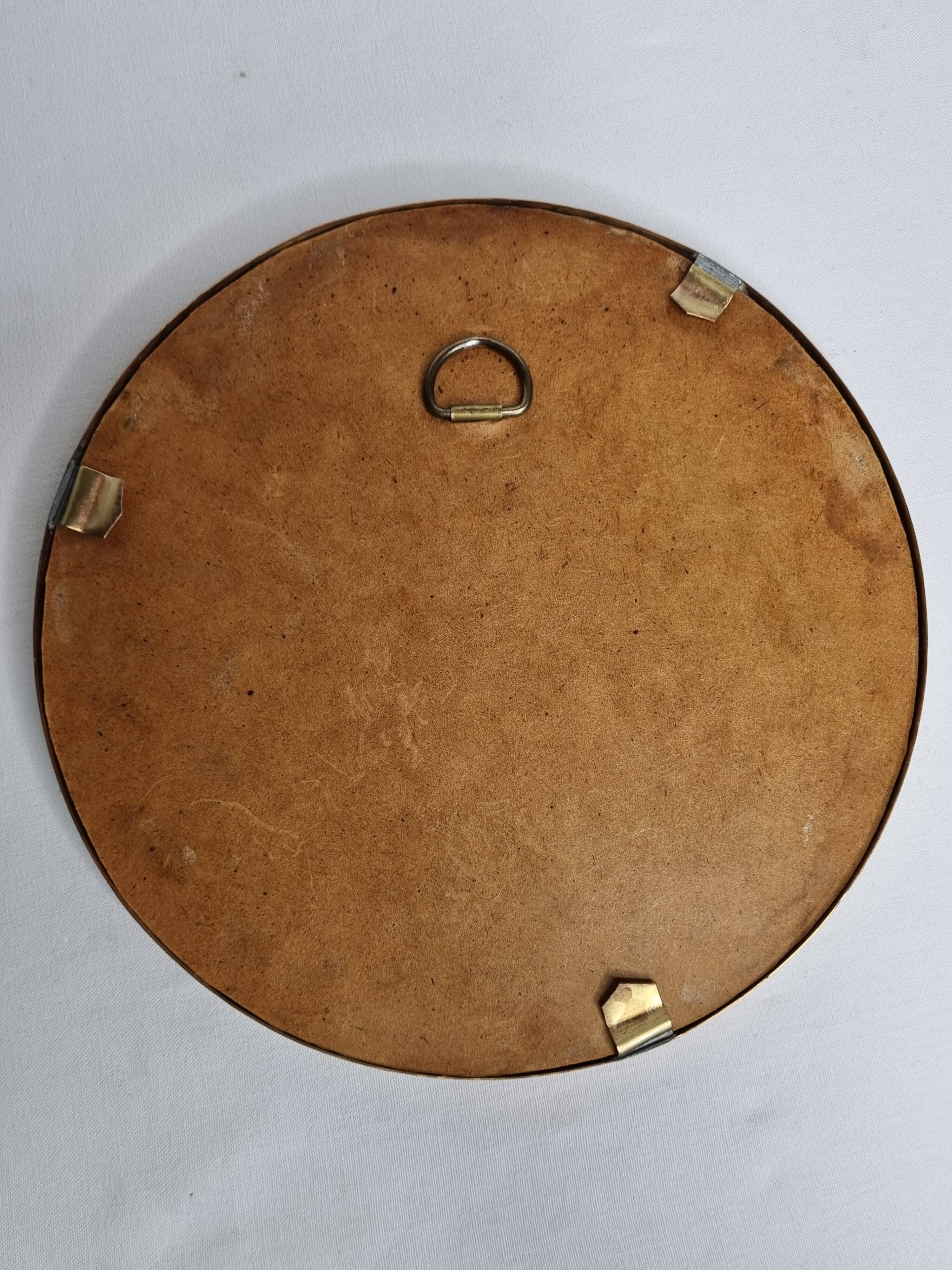 Vintage Moroccan mirror, openwork round, 23 cm