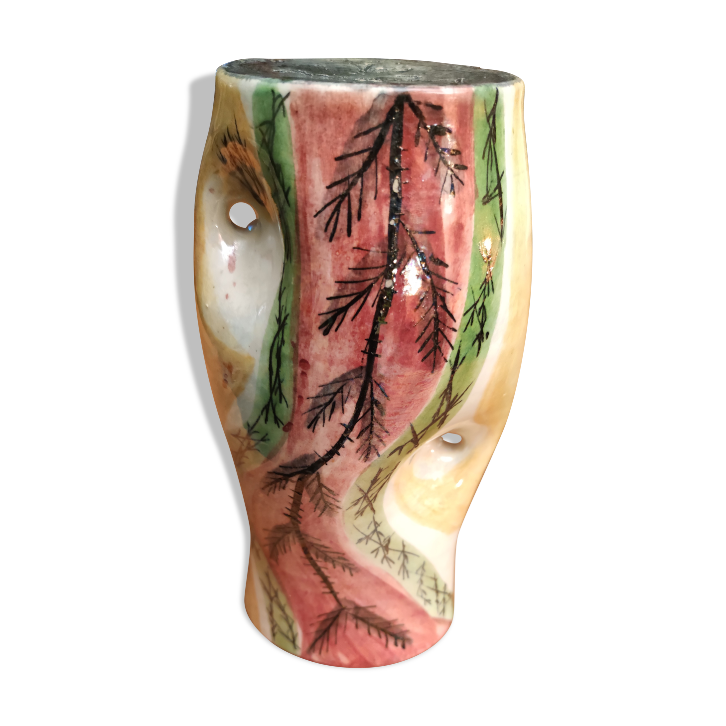 Accolay ceramic vase, circa 1960, monogrammed J.C.