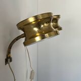 Pair of vintage adjustable wall lights, brass, Sweden 1960