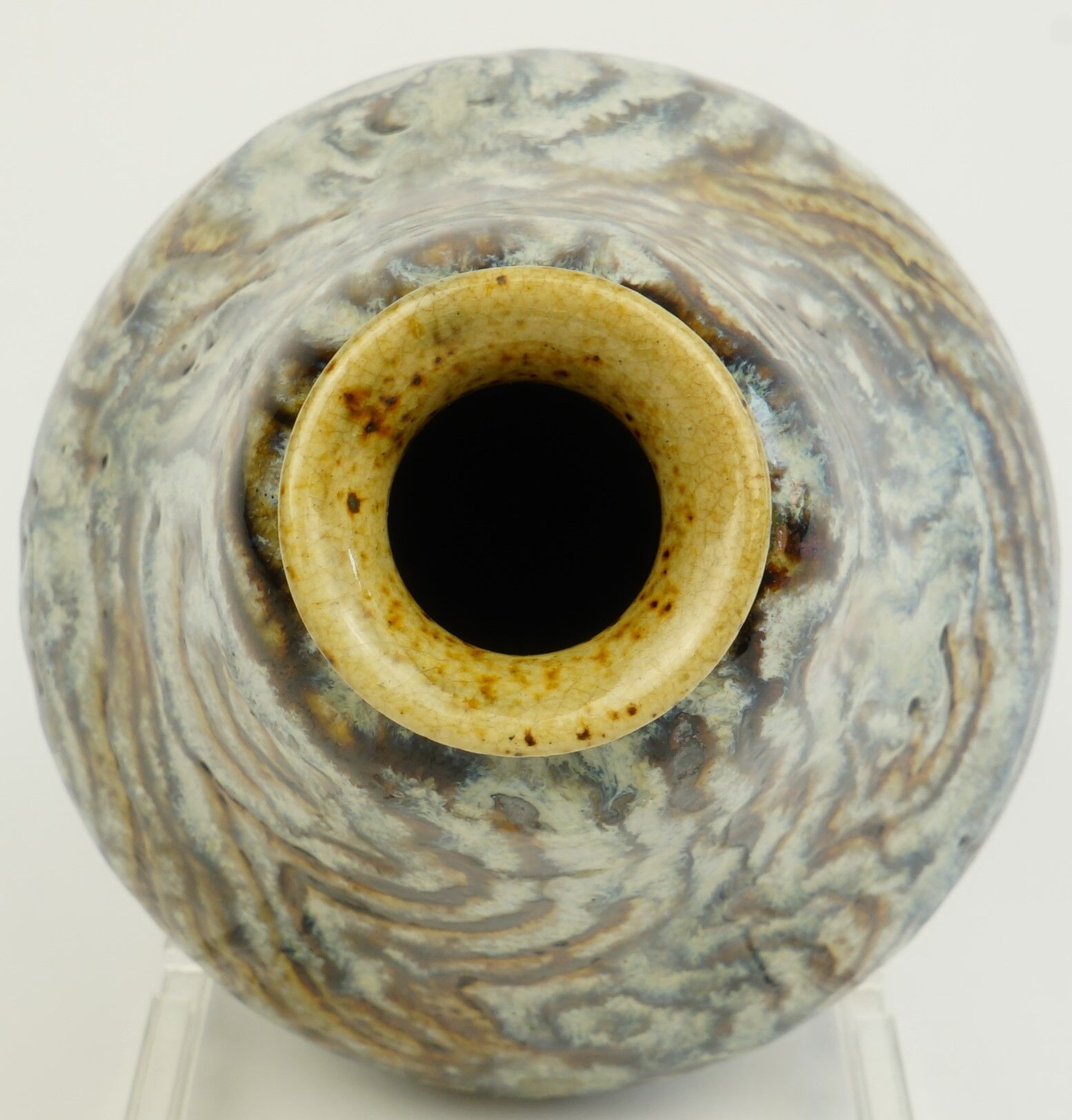 Glazed ceramic vase Primavera art deco