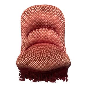 Fauteuil crapaud en tapisserie
