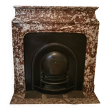 Royal red marble fireplace