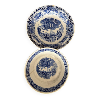 Saladier et Plat creux Faience en terre de feu OLD ENGLAND