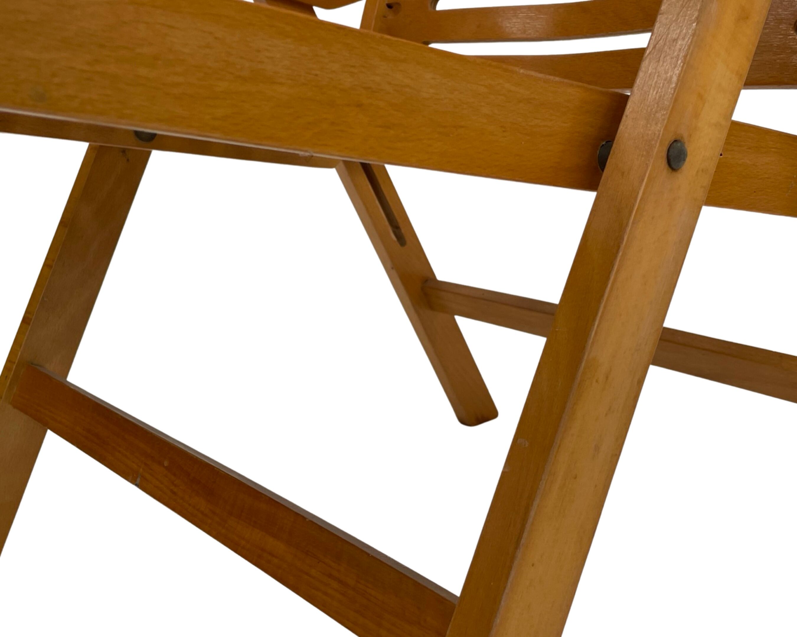 Vintage set of four Rex Plywood folding chairs by Niko Kralj design 1950