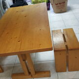 Charlotte Perriand pine table
